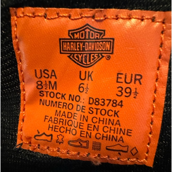 harely Davidson heeled boots size 8 1/2 worn twice like new - Picture 2 of 4